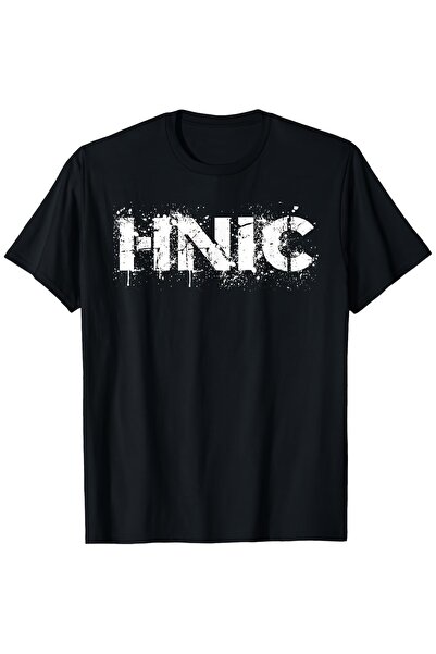 212Wear تي شيرت رجالي بطباعة جرافيك 100%، أبيض بطباعة شعار HNIC و "Head In Ch...