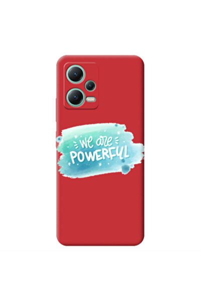 Other Xiaomi Redmi Note 12 Pro 5G We are Powerful Red Colored Silicone TPU Θήκη
