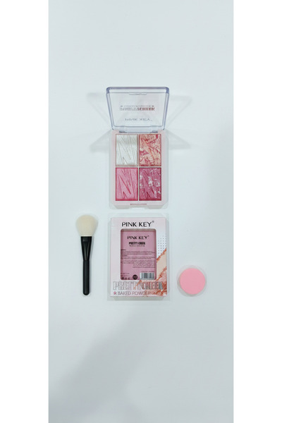 PİNK KEY Pretty Cheek Baked Powder Blush Palette 4 Colors No. 02