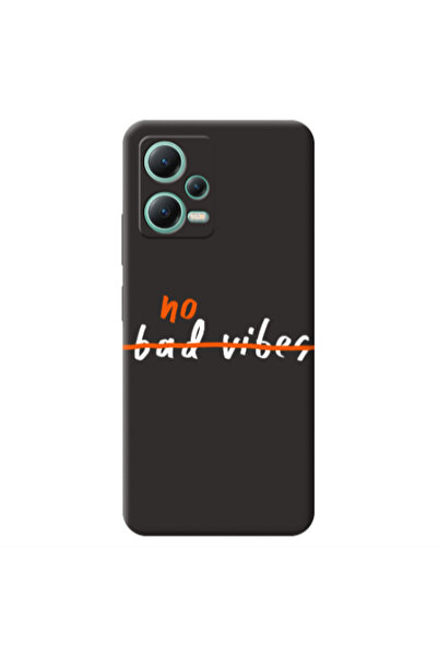 Other Xiaomi Redmi Note 12 Pro 5G No bad vibes 2 Black Colored Silicone TPU Θήκη