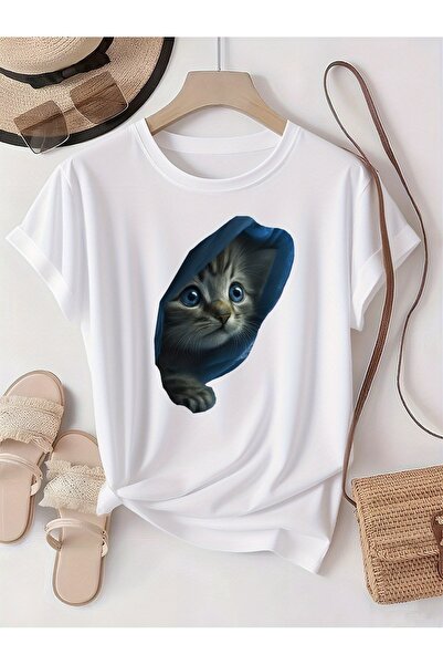 212Wear تي شيرت نسائي بطباعة أنيمي على شكل حروف، تصميم بسيط، مريح وقابل للتنف...
