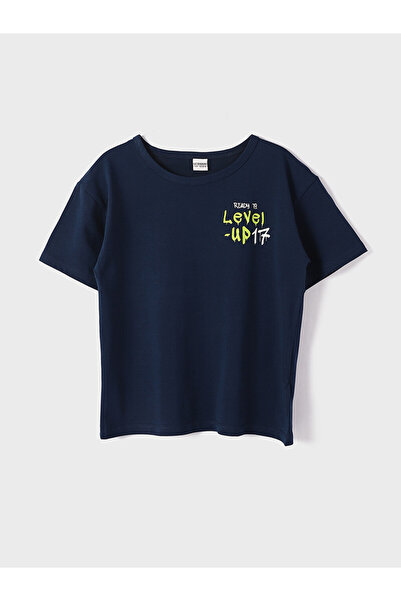 LC Waikiki Tricou supradimensionat cu guler rotund pentru băieți
