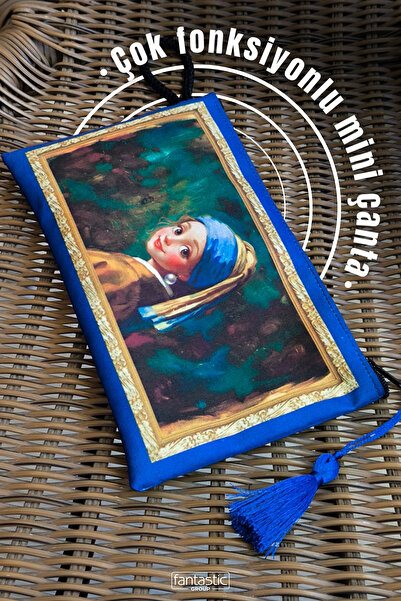 FANTASTIC Multi-Purpose Famous Painting Printed Mini Makeup Bag – Tassel Art-...