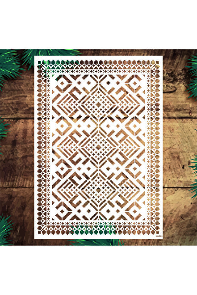 STENCİLTASARIM Stencil Tasarım HD295 Etnik Kilim - Dekoratif Duvar, Fayans Ve...