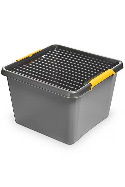 EDANTI Cutie de depozitare din plastic cu capac pentru garaj, depozit, subsol...