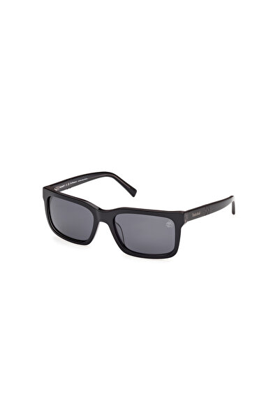 Timberland Shiny Black Polarized Acetate Male Sunglasses
