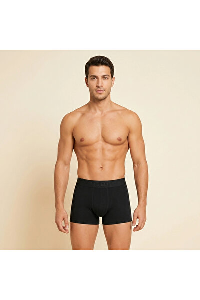 AYS Men's Cotton Lycra Boxer Black 6 Pack