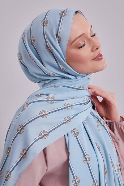 Levidor Baby Blue Striped Ring Pattern Club Shawl