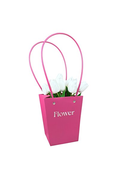 OEM Purple Paper Flower Package Top Bottom Set 13x9.5x15.5 cm
