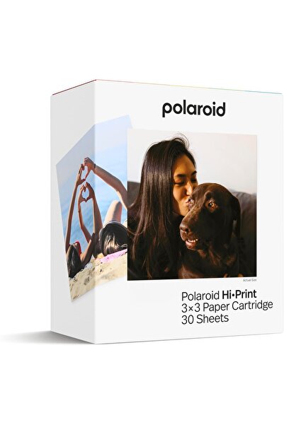 Polaroid Hi-Print 3x3 Paper - 3x3 Photo Paper Cartridge - 30 Photo Sheets (6646)