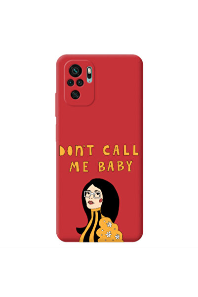 Other Xiaomi Redmi Note 10S Call me baby Red Colored Silicone TPU Θήκη