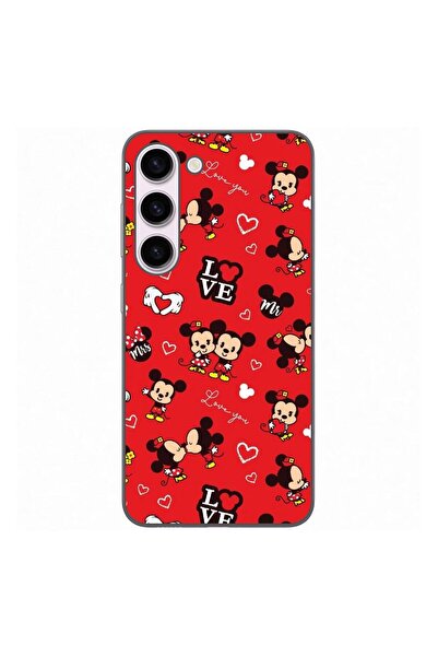 OEM Калъф, съвместим със Samsung Galaxy S23, силиконов гел TPU, с десен Мики ...