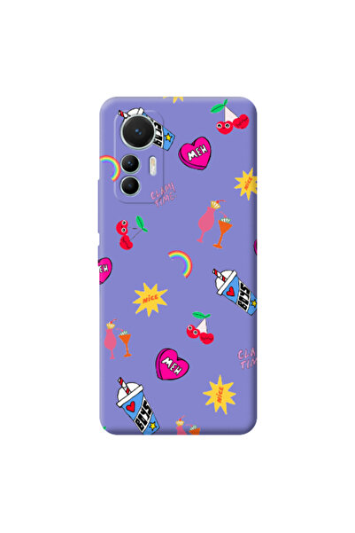 Other Xiaomi Mi 12 Lite glam time Purple Colored Silicone TPU Θήκη