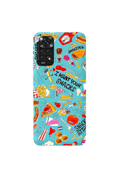 Other Xiaomi Redmi Note 11 4G Snack attack Turquoise Colored Silicone TPU Θήκη