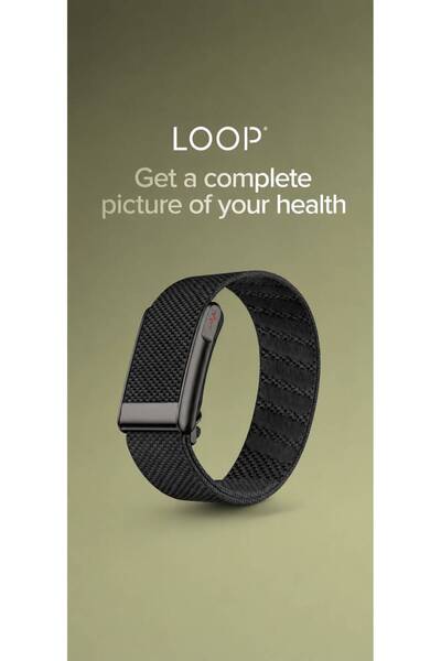 Loop Fitness Tracker Smart Band Heart Rate Sleep Monitor Waterproof NFC Black