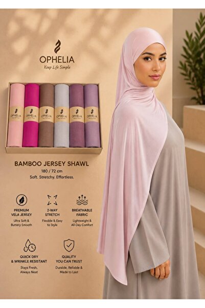 Ophelia Bamboo Jersy |Assorted 6pcs Hijab – Soft & Comfortable Modest Wear fo...