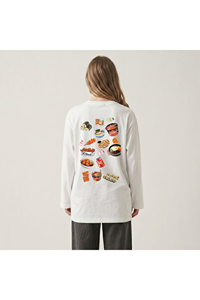 Grafftee Clothing Nubarco White Oversize Wide Cut Long Sleeve 100% Cotton Sum...