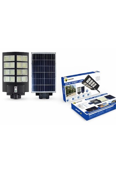 Jortan Lampă stradală solară de 800W, LED SMD ultra puternic, Senzor de mișca...