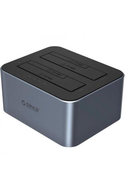 Orico 6626C3-C-V1 Докинг станция с два слота за SATA HDD/SSD, USB-C, Сив