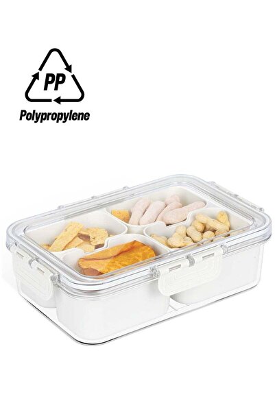 Arabest 4-Pack,Divided Serving Tray with Lid,Snack Box Container,Charcuterie,...
