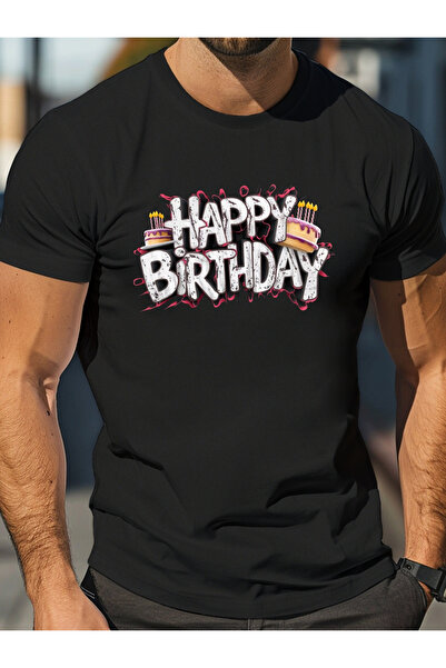 212Wear 180G Single-Sided Printed Round Neck Short Sleeve T-Shirt, Birthdayca...