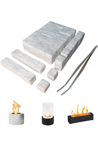 Arabest Fireplace Wick,Reusable Ceramic Fiber Cotton Cubes,96pcs Portable Woo...
