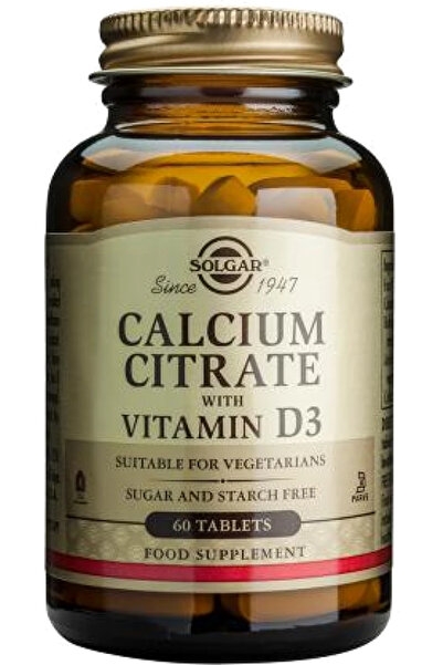 Solgar Calcium Citrate with Vitamin D3, 60tabs