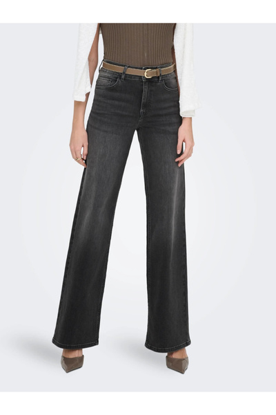 ONLY Onlmadison Wide Leg Black Women's Jean Pants 15367997