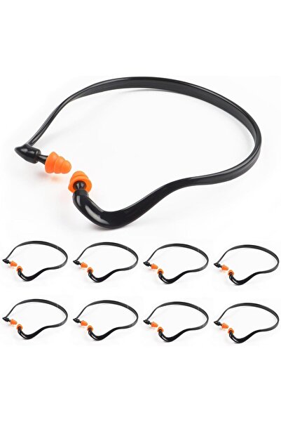 Arabest 8 Pairs Noise Cancelling Ear Plugs Black Orange, Muti-Functional Dura...