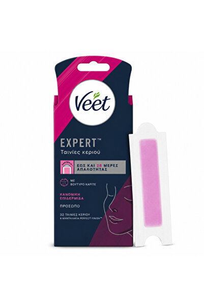 Veet Expert Ταινίες Αποτρίχωσης Προσώπου με Κερί (10x2τεμ), 20τεμ