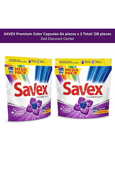 SAVEX Capsule Colorate Premium 64 bucăți x 2 Total 128 bucăți