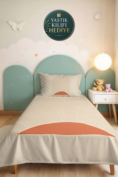 Evimde Bambaşka Minimal Güneş Ecru Young Room Single Boho Pique Set-Modern 16...