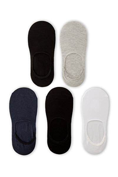 Kiğılı Set of 5 Cotton Flexible Loafer Socks