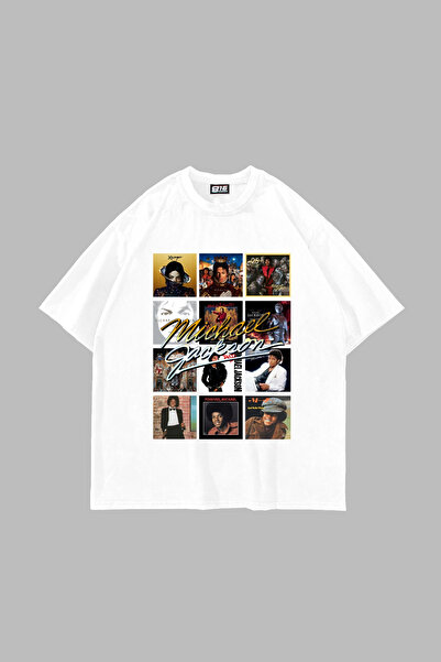 Sekizbiraltı Μπλουζάκι Michael Jackson Vintage Album Collage με στάμπα, υπερμ...