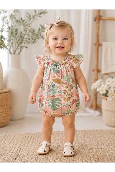 İNDİGO Baby Girl Patterned Romper