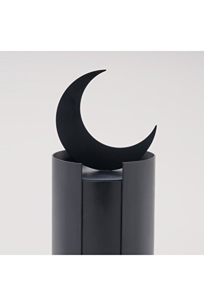 homez Qamar Collection Candle Holder 8X8X17Cm Blac
