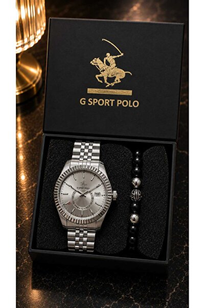 G Sport POLO G-Sport Polo Lüks Tasarım Gümüş Kadran Çelik Erkek Kol Saati Ve ...