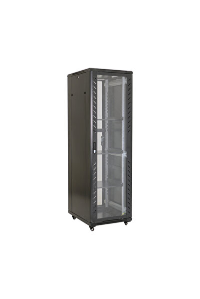 ASYTECH Networking Rack de podea 42U 19' 600x800, negru - ASY-42U-6080S