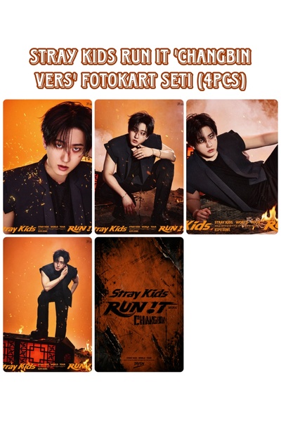 Sntay STRAY KİDS FOTOKART SETİ Changbin 'Run it bias vers'