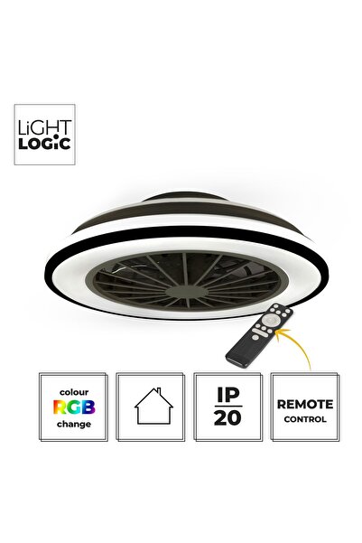 LightLogic Plafonieră LED cu ventilator LL ILOP MINI, CCT + RGB, telecomandă,...