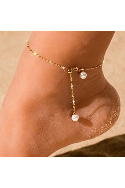 Shiklik Pearl Chain Women's Elegant Anklet