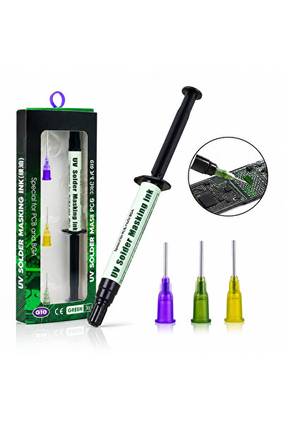 PİYATECH G10 UV Lehim Maskesi 3cc Yeşil | PCB Anakart Tamir UV Solder Mask Ko...