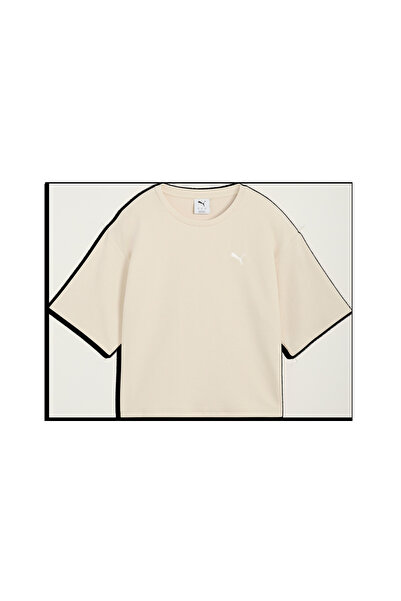 Puma ESS ELEVATED Tee Bej Kadın Tişört