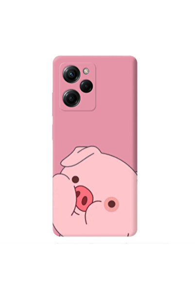 Other Xiaomi Poco X5 Pro Piggy 2 Pink Colored Silicone TPU Θήκη