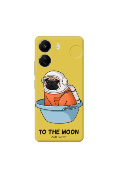 Other Xiaomi Redmi 13C To the moon Yellow Colored Silicone TPU Θήκη