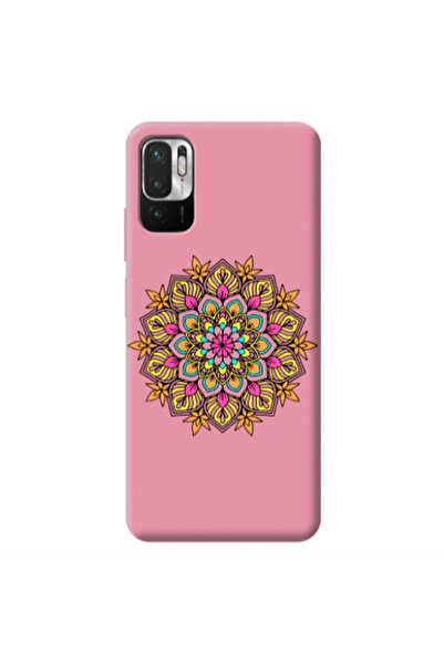 Other Xiaomi Redmi Note 10 Pro 5G Mandala D6 Pink Colored Silicone TPU Θήκη