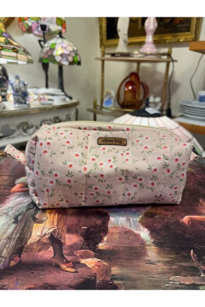 Elisss Design Women's Floral Patterned Makeup Bag Peöbe Fluffy Bag Organizer,...