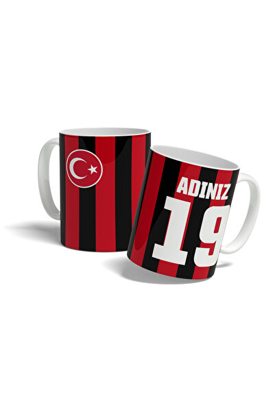 offside Kırmızı Siyah Çorum Bardak Taraftar Forma Tasarımlı Kişiye Özel Baskı...