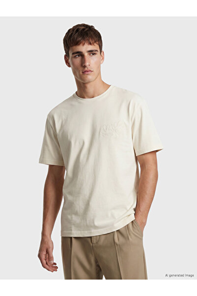 LC Waikiki Vizyon New Season Crew Neck Embroidered Men's T-Shirt