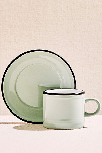 Paşabahçe Electrum Ceramic Espresso Cup Water Green, Espresso Cup, 1 Piece